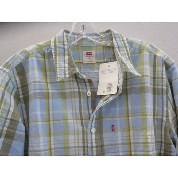 Levi's 857480118 Men's Sz M Skyway Blue Classic 1 Pocket Standard Fit L/S Shirt - Picture 3 of 5
